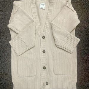 Abercrombie & Fitch Slouchy Cardigan Cream M